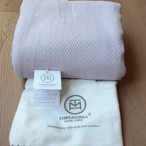New Threadmill Lilac Pink King Size 100% Cotton Blanket